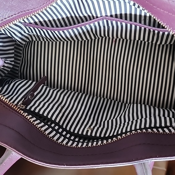 Kate Spade Two-Tone Satchel in Cream and Dark Brown Used - Picture 4 of 7